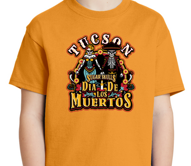 Kids Dia de los Muertos Hanes Authentic Short-Sleeve Tee