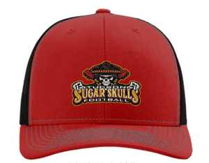 Richardson Trucker Snapback Cap - Red/Black