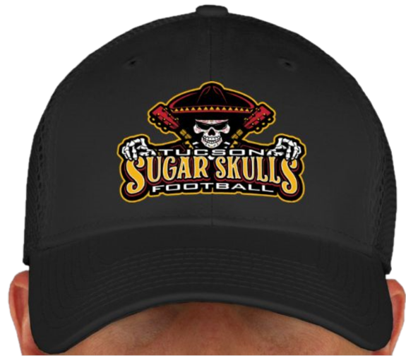 New Era Stretch Fit Mesh Hat - Black – Tucson Sugar Skulls